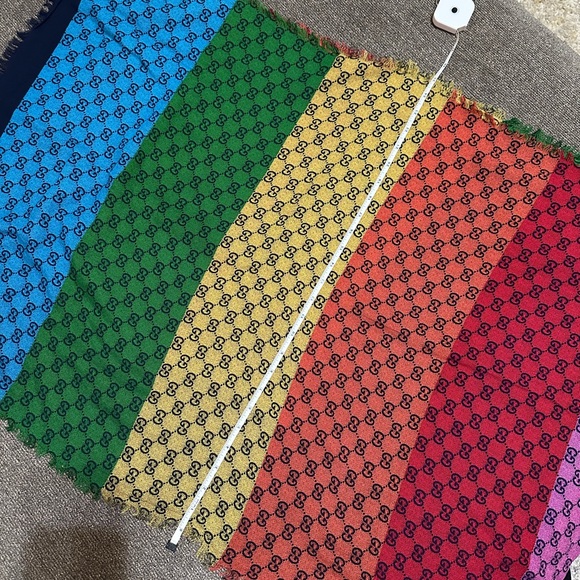 GG Limited Edition Multicolor scarf - Picture 4 of 9
